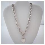 Tiffany & Co Sterling Silver Heart Tag Necklace