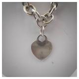 Tiffany & Co Sterling Silver Heart Tag Necklace