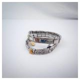 Italian Stainless Steel Charm Bracelets (Lot of 2)