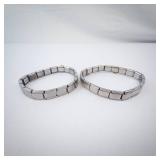 Italian Stainless Steel Charm Bracelets (Lot of 2)