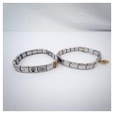 Italian Stainless Steel Charm Bracelets (Lot of 2)