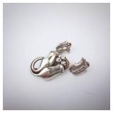 Georg Jensen Sterling Silver Earrings & Brooch Circa 1933-1934 Denmark 925