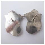 Georg Jensen Sterling Silver Earrings & Brooch Circa 1933-1934 Denmark 925