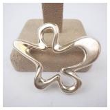 Georg Jensen Sterling Denmark Star-Shaped Brooch & Clip Earrings Set