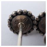 Georg Jensen Sterling Silver Stud Earrings Beaded Halo