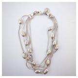 Sterling Silver Multi-Strand Bead Bracelet