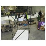 Welded Black Metal Frame Built to Fit Onto Pallets with Angled Roof - Perfect for Projects