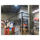 Welded Black Metal Frame Built to Fit Onto Pallets with Angled Roof - Perfect for Projects
