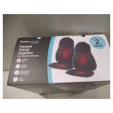 NEW Homedics Mobile Comfort Heated Travel Cushion With Vibration Massage, 2-Pack, Black