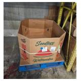 Pallet of Around 25 Heavy Duty Used Cardboard Gaylord Boxes in Excellent Condition.