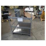 Adjustable Gray Metal Frame Built to Fit Onto Pallets - Perfect for Projects