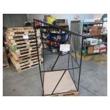 Welded Black Metal Frame Built to Fit Onto Pallets with Angled Roof - Perfect for Projects