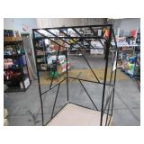 Welded Black Metal Frame Built to Fit Onto Pallets with Angled Roof - Perfect for Projects