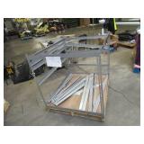 Adjustable Gray Metal Frame Built to Fit Onto Pallets - Perfect for Projects