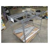 Adjustable Gray Metal Frame Built to Fit Onto Pallets - Perfect for Projects