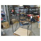 Welded Black Metal Frame Built to Fit Onto Pallets with Angled Roof - Perfect for Projects