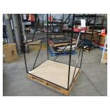 Welded Black Metal Frame Built to Fit Onto Pallets with Angled Roof - Perfect for Projects