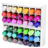 NEW 2 Pack of Art Bin 6828AG Paint Storage Tray, Wall Mountable 21 Compartment Wooden Organizer, White