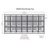 NEW 2 Pack of Art Bin 6828AG Paint Storage Tray, Wall Mountable 21 Compartment Wooden Organizer, White
