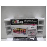 NEW 2 Pack of Art Bin 6828AG Paint Storage Tray, Wall Mountable 21 Compartment Wooden Organizer, White