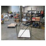 Welded Black Metal Frame Built to Fit Onto Pallets with Angled Roof - Perfect for Projects