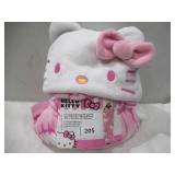 NEW Kids’ Plush Hooded Throw with Faux Fur Lining, 40" x 50" - Hello Kitty