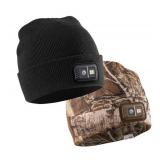 NEW CAPLight Rechargeable 4.0 2 Knit Black/Fleece RT APX Beanies - Real Tree / Black
