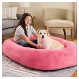NEW Snuggle Cuddler Oversized Juvenile Plush Human Dog Bed - Pink