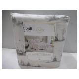 Lenox Holiday Flannel Sheet Set - Cottage Neutral - QUEEN