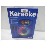 NEW JOYC Brands Mic Drop Karaoke Machine with 2 Wireless Mics & RGB Lights, BLUE
