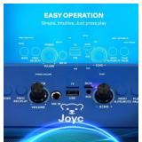 NEW JOYC Brands Mic Drop Karaoke Machine with 2 Wireless Mics & RGB Lights, BLUE