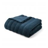 NEW Members Mark Hotel Premier Collection Luxury Faux Fur Throw - Washed Indigo