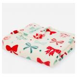 NEW Member’s Mark Festive Bow Pattern Holiday Throw Blanket