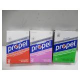 NEW 3 Packs of 10 Propel Fitness Powder Electrolyte drinks - Watermelon/Rasp Lemonade/Kiwi Strawberry