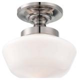 Minka Lavery 2255-613 1 Light 11.25" Height Semi-Flush Ceiling Fixture in Polish