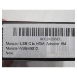 Monster Classic USB Type-C to 4K HDMI Adapter Video Cable (4k 30Hz) 6 Inch