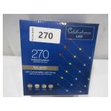 NEW Celebrations LED Micro Multicolored 270 ct String Christmas Lights 90 ft.