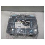 NEW ArtBin 6877AG Double-Sided Quick View Carrying Case, Portable Art & Craft Organizer with Removable Dividers, [1] Plastic Storage Case, Black/Aqua with Clear Lid