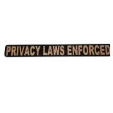 Wood Sign Privacy Laws Enforced 43x5