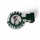 Wall Mounted Clean Bathroom Sign 16x12