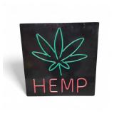 Light up Neon Hemp Sign 24x24