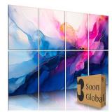Soon Global 8-Pack Acoustic Panels, Soundproof Wall Panels, 48 X 32 Inches Total Sound Absorbing Panels, Decorative Acoustical Wall Panels, Acoustic Treatment for Recording Studio, Opulence