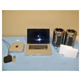 Apple MacBook Pro, Mac Mini, (2) Mac Pro A1481 Workstations, Apple TV Box with Remote and (2) iMac Pro VESA Mount Adapters