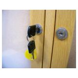 Quartet Glass Encased Lockable Wall Hanging Bulletin Board with Keys