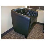 Matching Black Loveseat and Sitting Chair