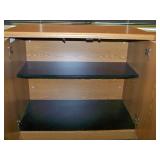 Lockable Enclosed Wood Office Bookshelf / Storage Shelf / Hutch (KEYS included) and 2-Drawer Wood File Cabinet on Wheels