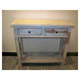 38" Rectangle MDF Console Table with (2) Drawers