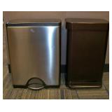 (2) Step-Open Trash Cans