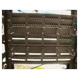 Middle Atlantic RLA19-1245B RLA Series Open-Frame 2-Post Rack, 45RU RMS AV Rack with Leviton Cat5e & Cat6 Patch Panels