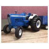 Vintage 1:12 ERTL Ford 8000 Tractor with "The Big Blue" Trailer